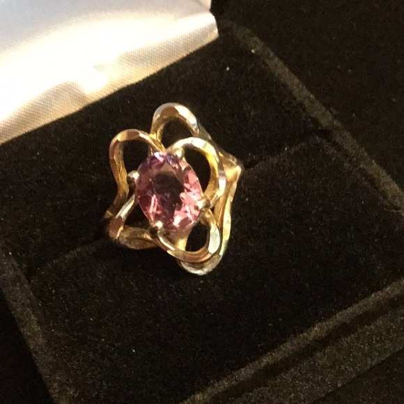 Fabulous Artistic Genuine Amethyst Ring - Picture 6 of 8